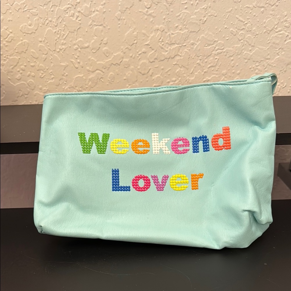 Colorful 'Weekend Lover' Pouch for Wet Items